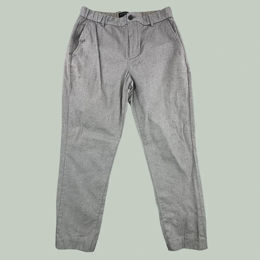 Banana Republic‎ Aiden Hybrid T Herringbone Grey Jogger Trousers 33x30 386894-01